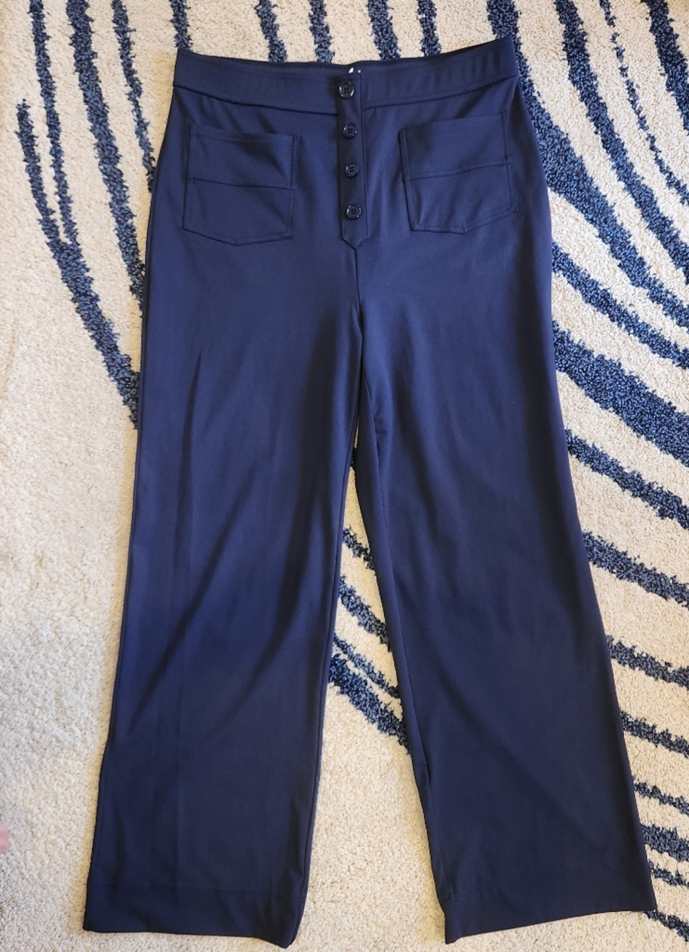 HALARA - NWOT - Navy Blue Sailor Pants, L Regular
